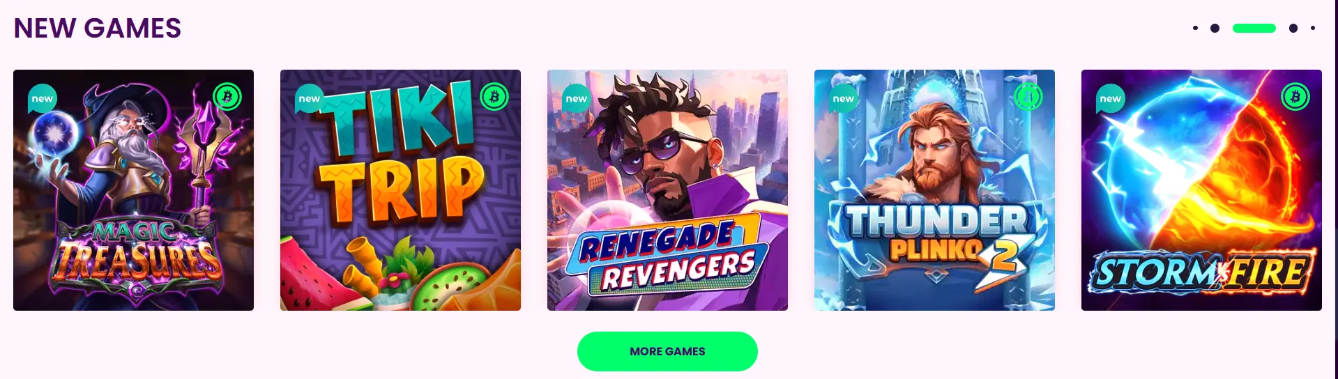 A blaze of new games from top software providers